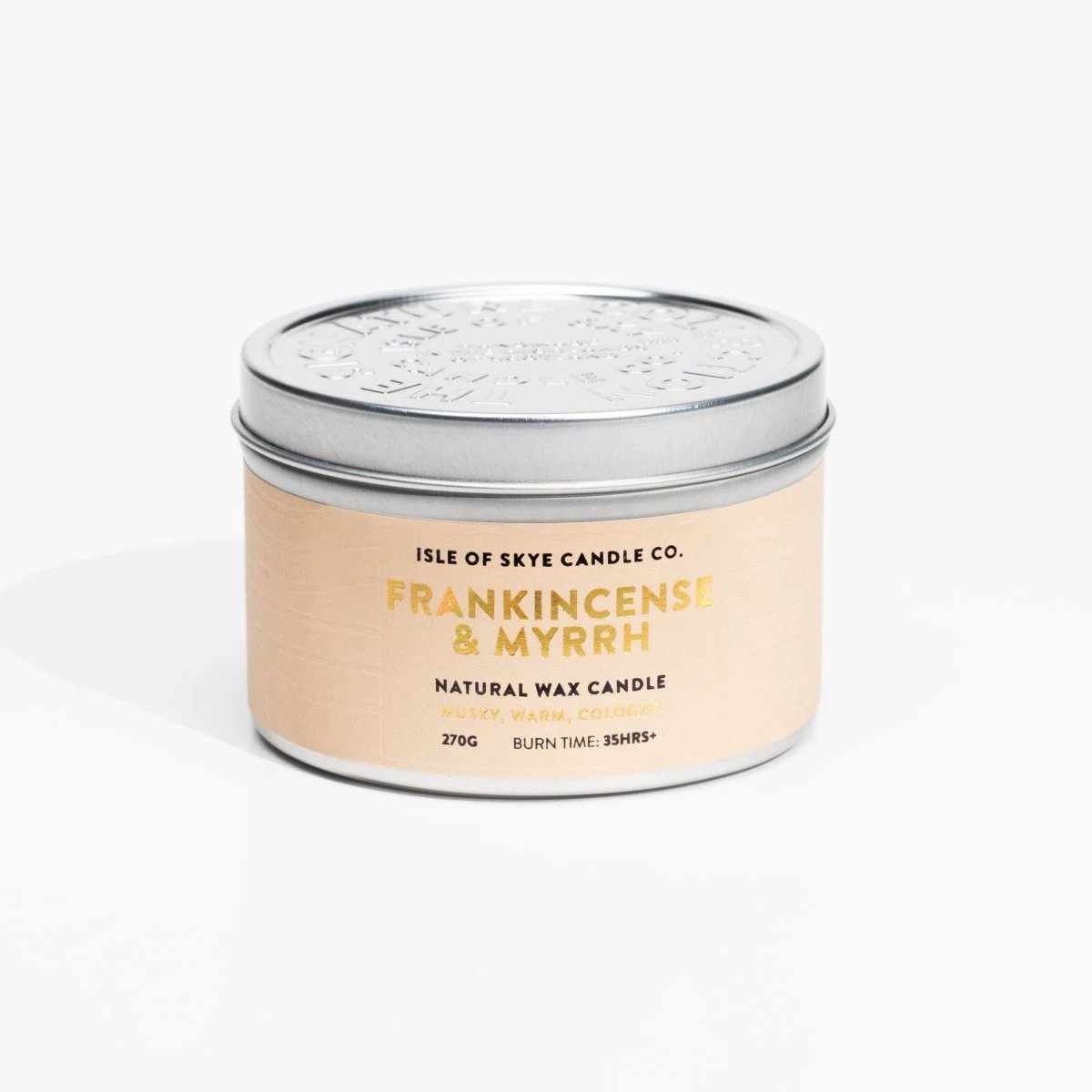 Geurkaars Wierook Blikje - 30 uur - Sojawas - Isle of Skye Candle by MoodCompanyNL