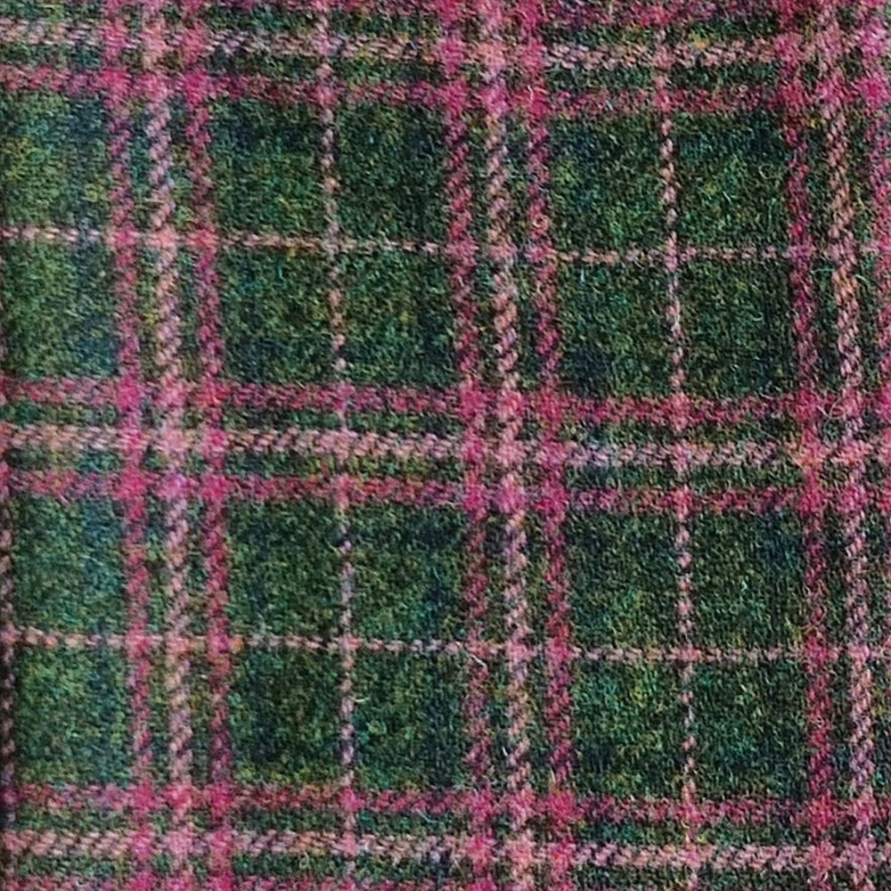 Mood Company - Handtas Findhorn Groen en Roze (Plum) - Stevig - Draagband - Harris Tweed - Glen Appin of Scotland - 5060631376313