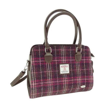 Handtas Findhorn Paars Geruit - Stevig - Draagband - Harris Tweed - Glen Appin of Scotland by MoodCompanyNL
