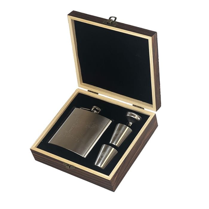 Mood Company - Heupfles Sportvissen - Luxe Set - RVS - Gegraveerd - Selbraehouse Scotland - 5060949556698