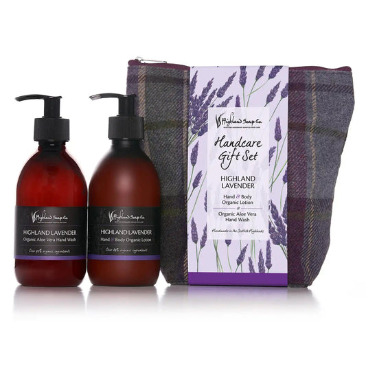 MoodCompanyNL - Highland Lavender – Rust & Balans - Cadeauset Handverzorging – Handzeep, Lotion & Tas - 5060614510192