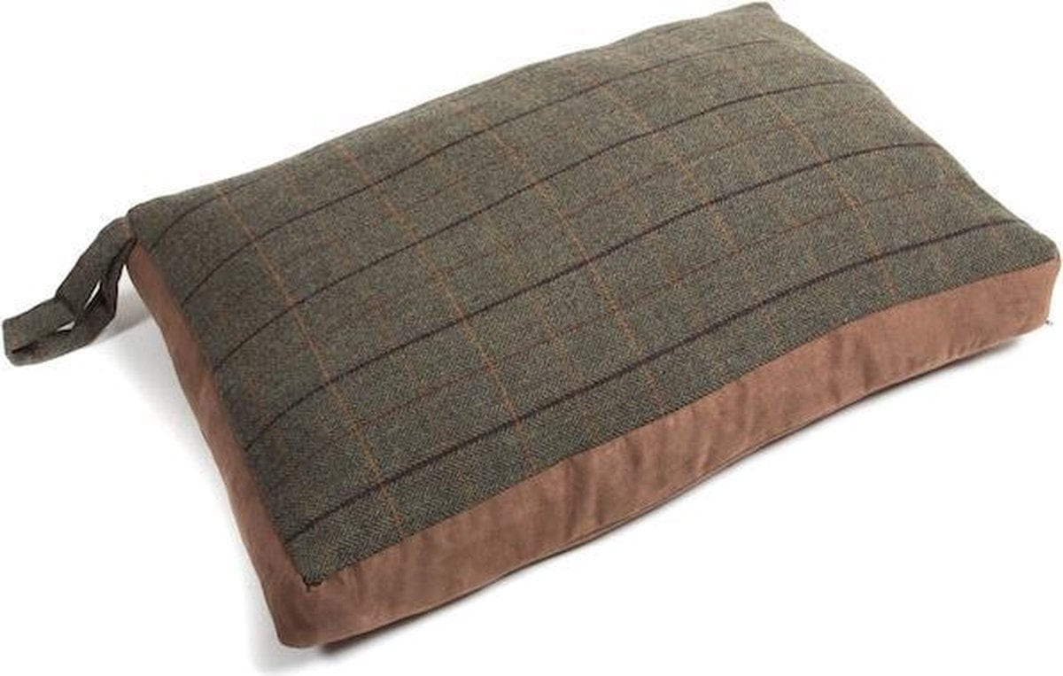 MoodCompanyNL - Hondenkussen Tweed Bruin - 98x72 - Suede onderkant - Tweedmill - 5060445896236