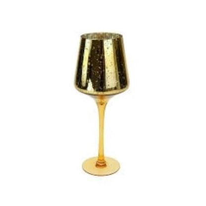 Kaarsenhouder Queen op Voet - Goud - Glas - 35 cm hoog -Werner Voss by MoodCompanyNL
