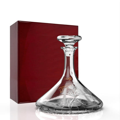 MoodCompanyNL - Karaf Bothwell - 1250 ml - Loodkristal - Scheepskaraf in luxe houten doos - Glencairn Crystal Scotland - 5060025550459
