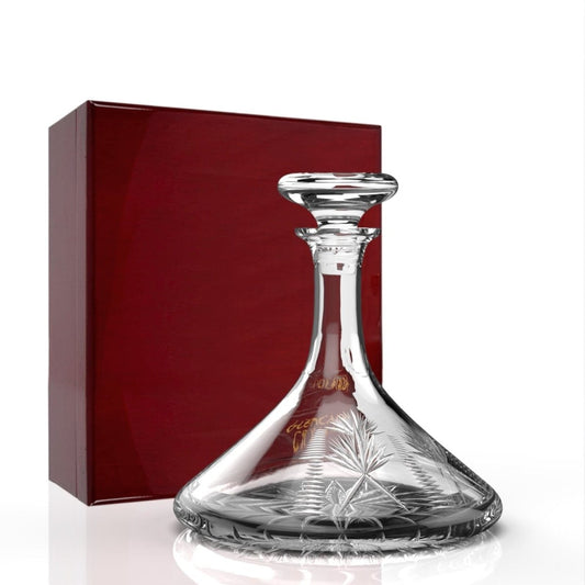 MoodCompanyNL - Karaf Bothwell - 1250 ml - Loodkristal - Scheepskaraf in luxe houten doos - Glencairn Crystal Scotland - 5060025550459