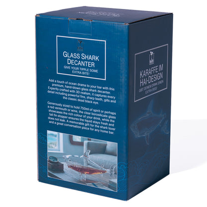 Karaf in de vorm van een haai, 720 ml borosilicaatglas - Bar Originale by MoodCompanyNL