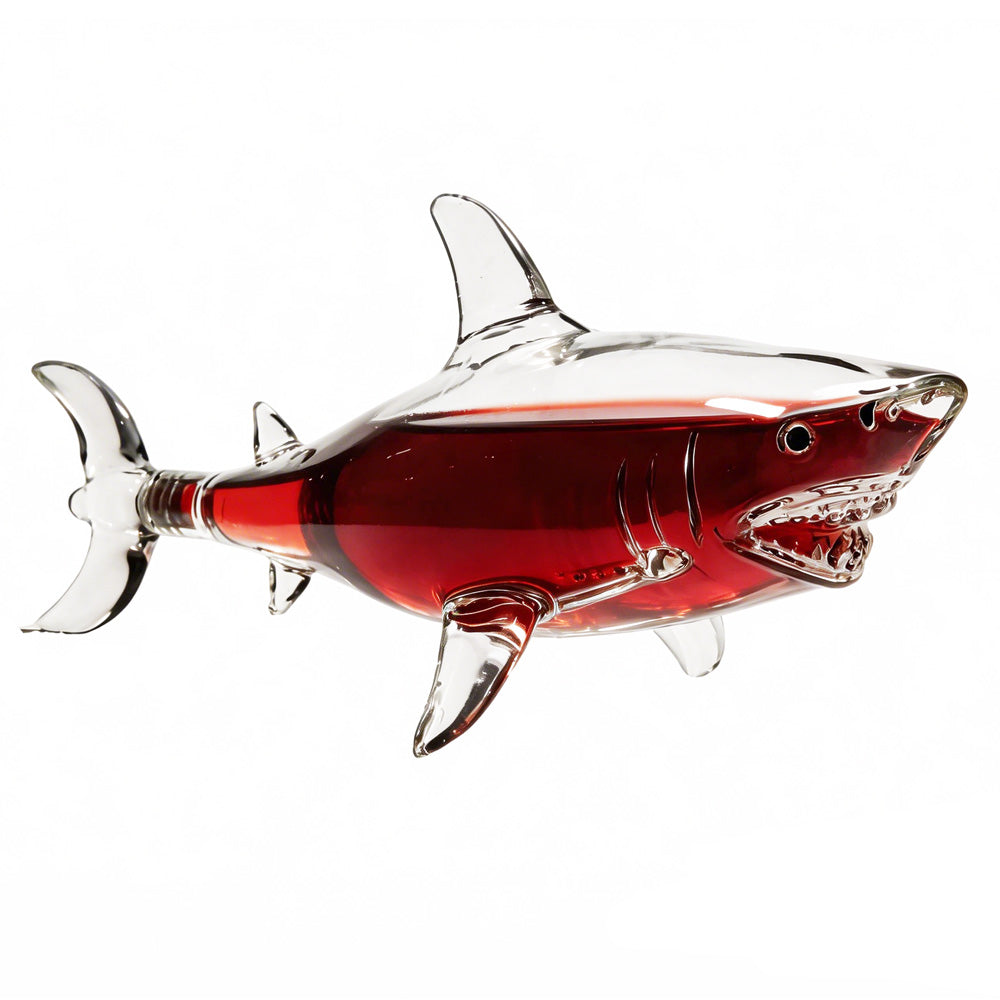 Karaf in de vorm van een haai, 720 ml borosilicaatglas - Bar Originale by MoodCompanyNL
