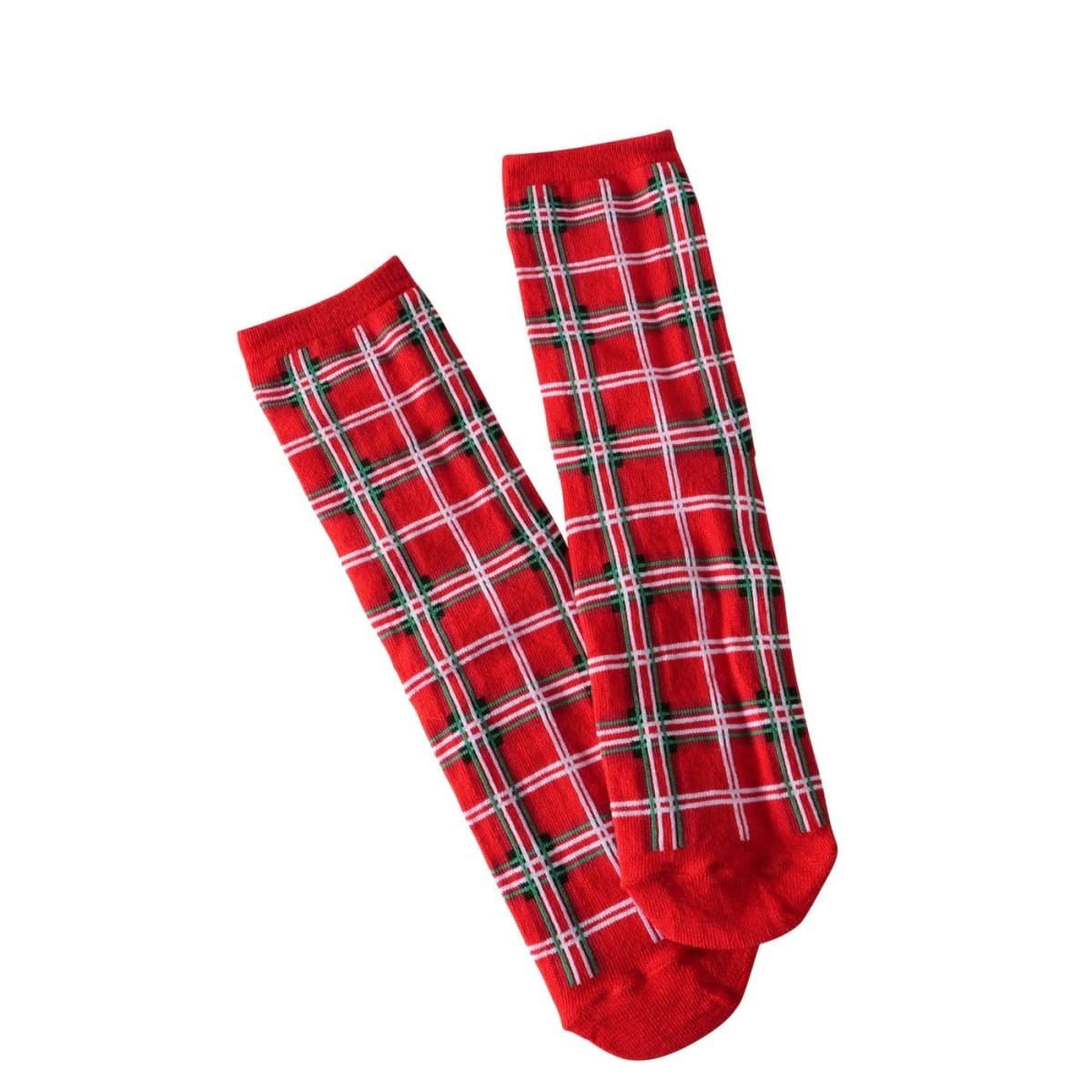 Kerst sokken in geschenkverpakking - tartan - one size - Boltze by Mood4Christmas
