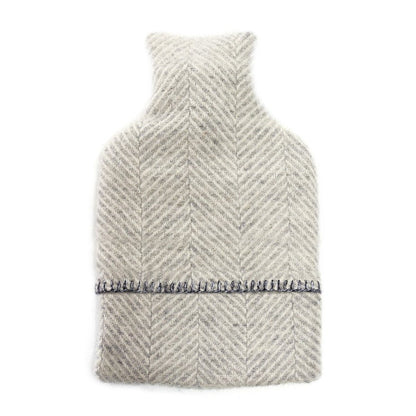 MoodCompanyNL - Kruik Visgraat Grijs - 2 liter - Wol - Tweedmill - 5060567824285