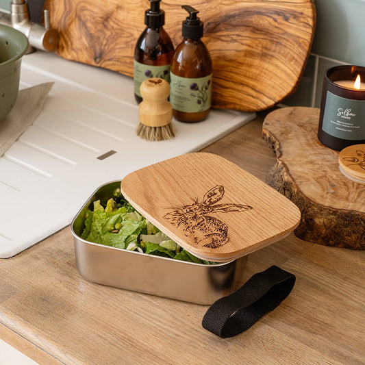 Mood Company - Lunchbox RVS met Eikenhouten Deksel – Haas - 5061097540690