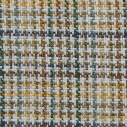 Mini Tas Harris Bervie Geel, groen, bruin dogtooth - 15x20x7,5 - Harris Tweed - Glen Appin of Scotland by MoodCompanyNL