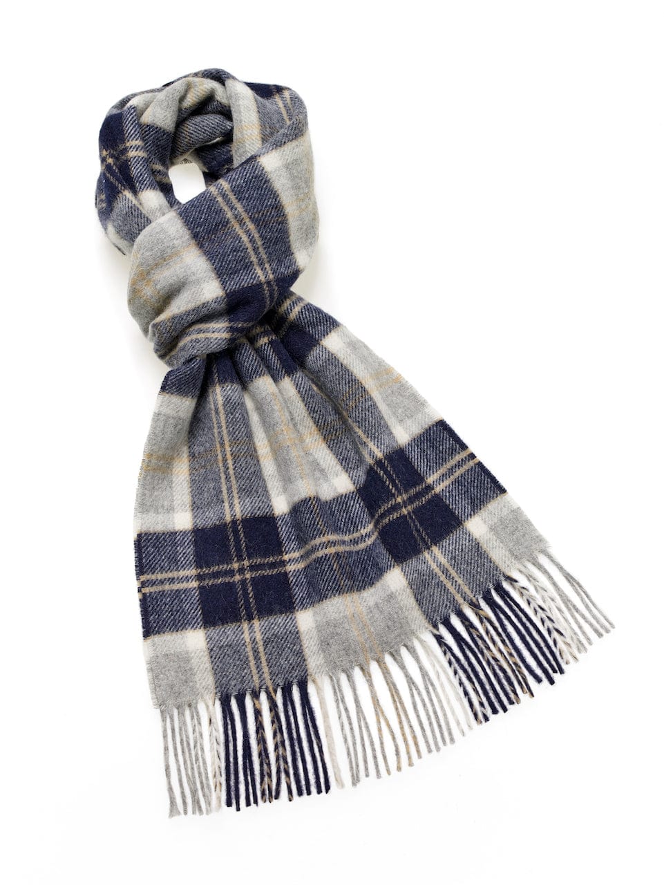 Mood_Company Bronte by Moon Sjaal Merino Lamswol Tartan Bannockbane Silver Sjaals