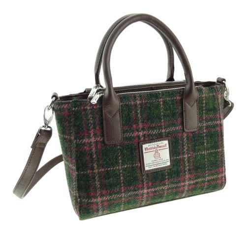 Mood_Company Harris Tweed Handtas Brora Groen met Paars