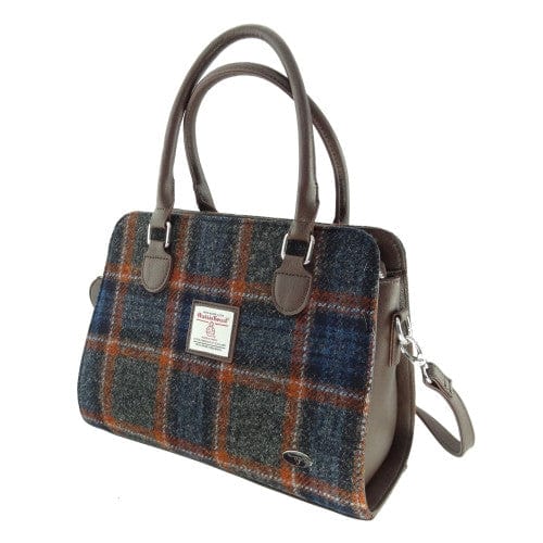 Mood_Company Harris Tweed Handtas Findhorn Grijs met Roestbruin (Grey and Rust)