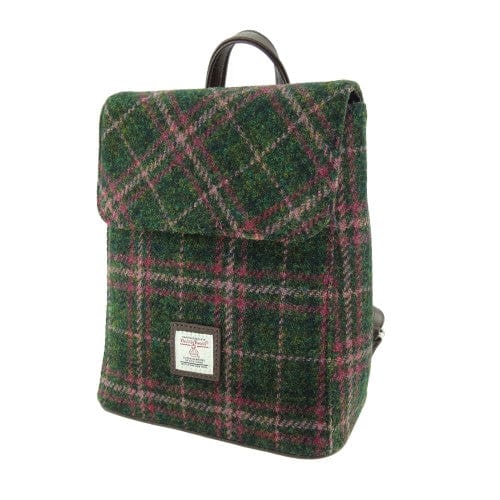 Mood_Company Harris Tweed Mini Rugzak Tummel Groen en Paars