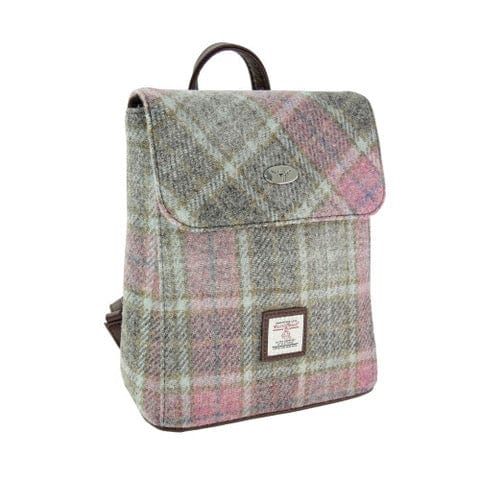 Rugzak Tummel Zacht Roze Buchanan - Mini - 26x21x12 - Harris Tweed - Glen Appin of Scotland