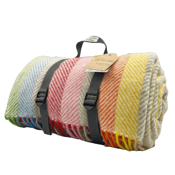 Mood_Company Picknickkleed Polo Regenboog  - Wol - Waterdicht - 145x183cm - Tweedmill