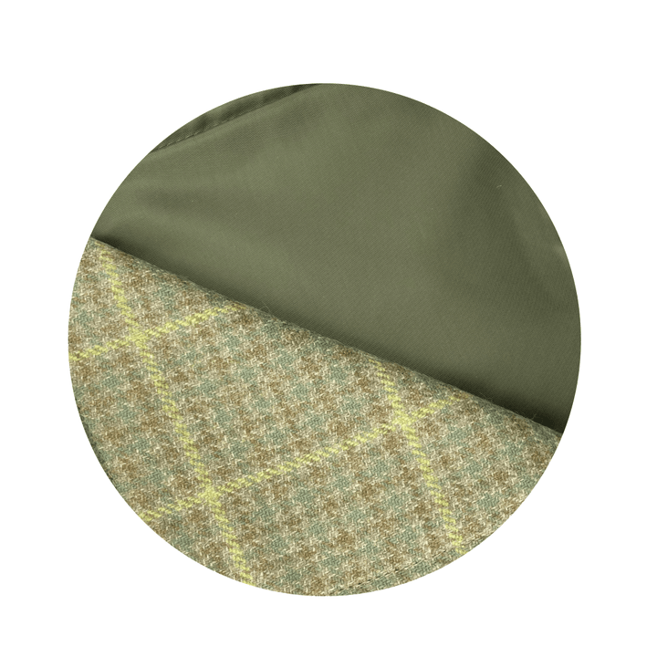 Mood_Company Picknickkleed Walker Geruit Tweed 391 -Bosgroen Tweed - Waterdicht - 66 × 98cm - Tweedmill