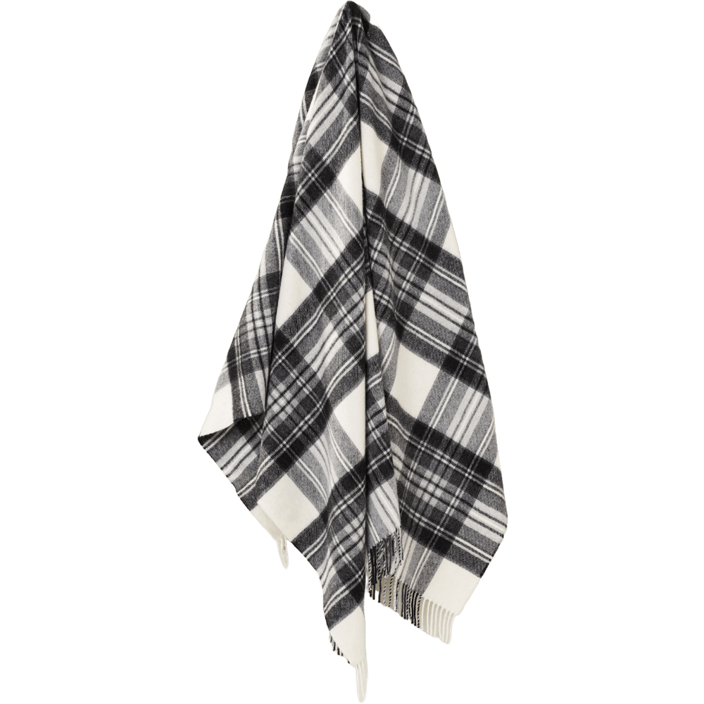 Mood_Company Plaid Tartan Dress Grey Stewart - Merino Lamswol - 140x185 - Bronte by Moon Scotland