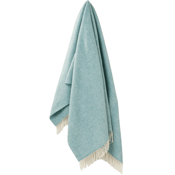 Mood_Company Plaid Visgraat Blauwgroen (Aqua) - Shetland Lamswol - 140x185 - Bronte by Moon Scotland