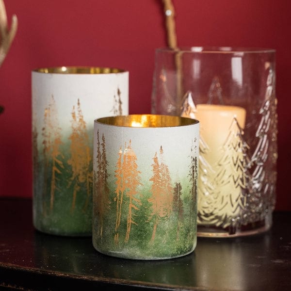 Mood_Company Votive Pine - groen-wit-goud