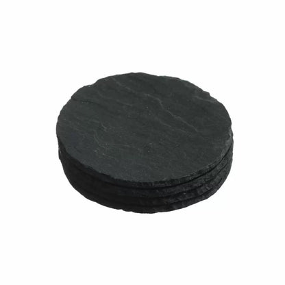 Onderzetters Rond Set van 4 - Leisteen - Just Slate Company Scotland by MoodCompanyNL