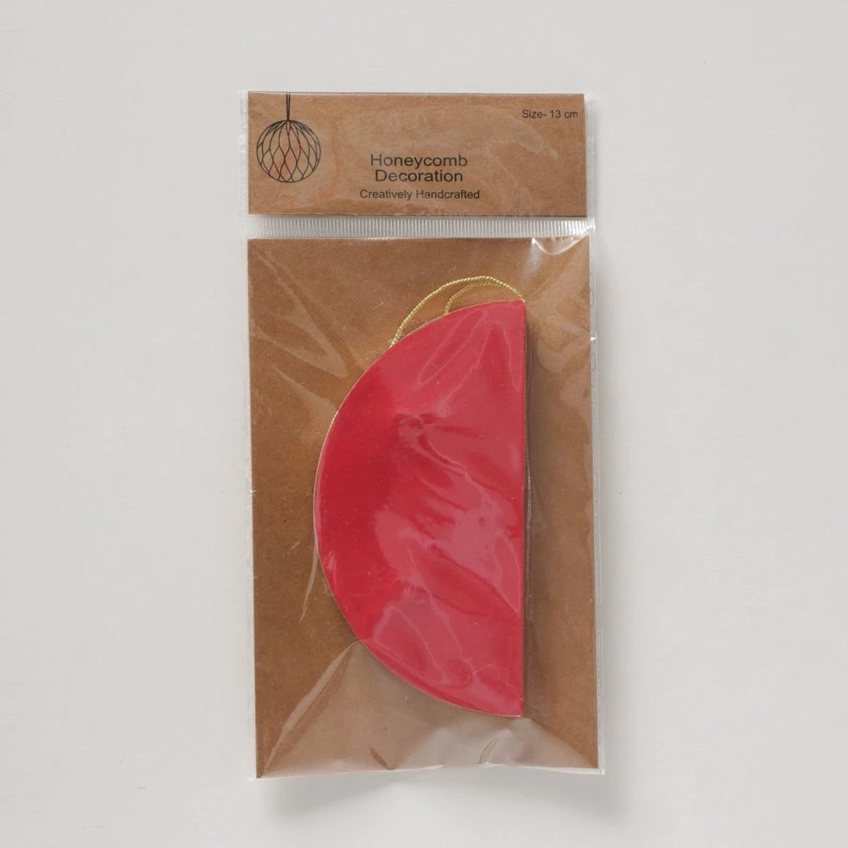 Papieren kerstbal - wit - rood- 12,7 cm - Boltze by Mood4Christmas
