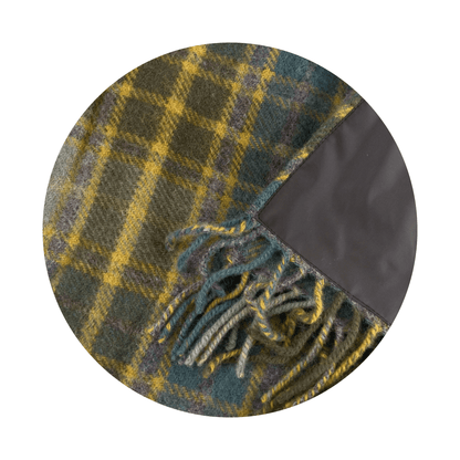 MoodCompanyNL - Picknickkleed Polo Cottage - Wol - Leren Draagset - Waterdicht - 145x183cm - Tweedmill - 5060958302606