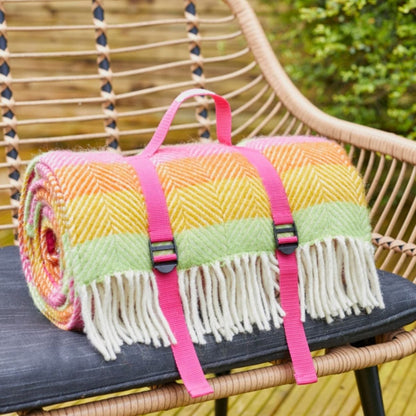 MoodCompanyNL - Picknickkleed Polo Visgraat Vrolijk Gestreept - Gebruikt in Foto shoot - Eenmalige korting - 