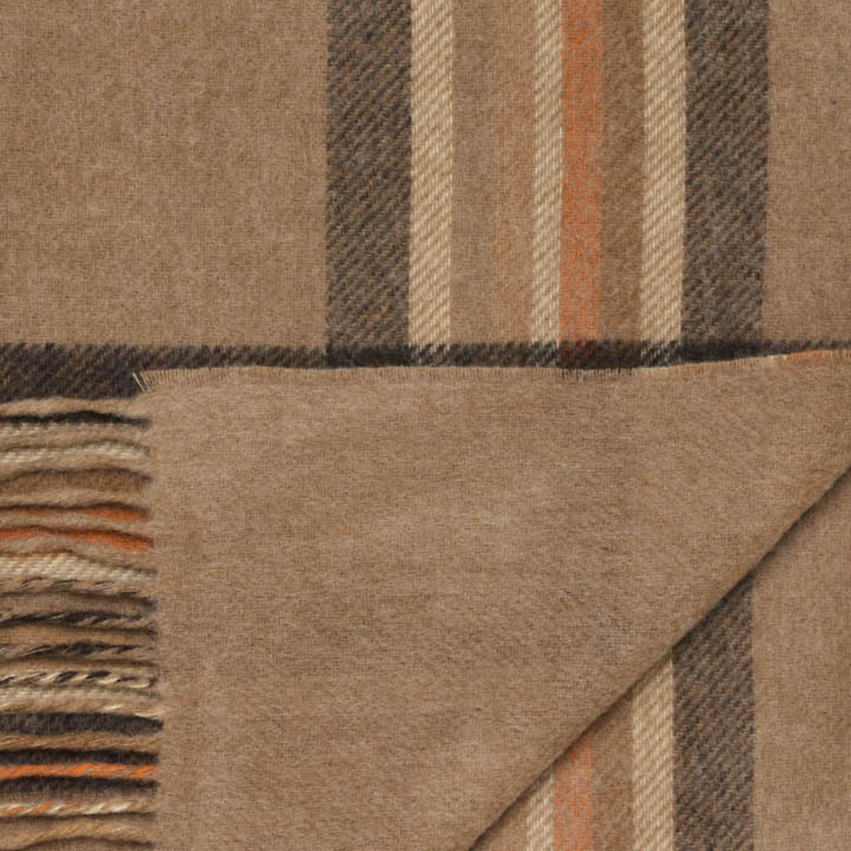 Mood Company - Plaid Double Face Vintage Ruit Camel - Country Side Collection - Merino Lamswol - 140x185 - Bronte by Moon - 6151226223279