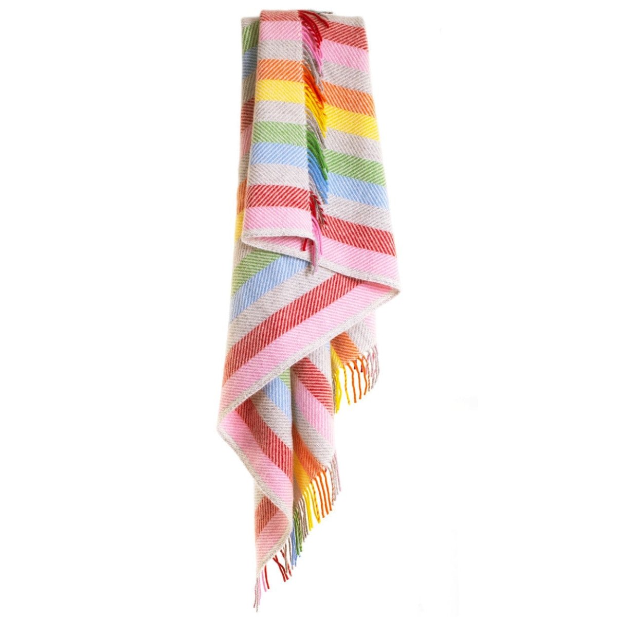 MoodCompanyNL - Plaid Gestreept Regenboog - 150x183 - Nieuw Wol - Tweedmill UK - 5060067708245