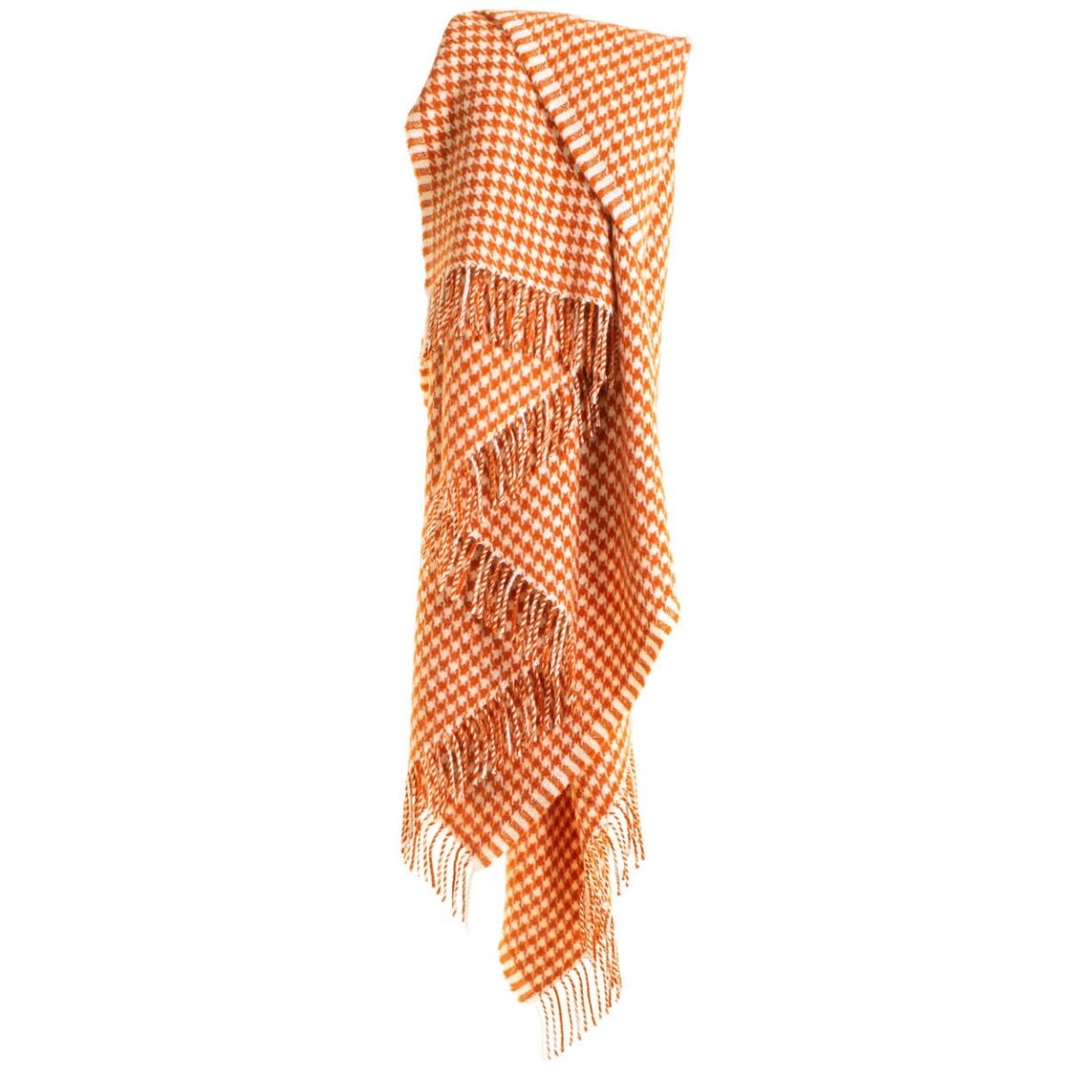 MoodCompanyNL - Plaid Houndstooth Oranje (Pumkin) - 150x183 - Nieuw Wol - Tweedmill UK - 5060674576251