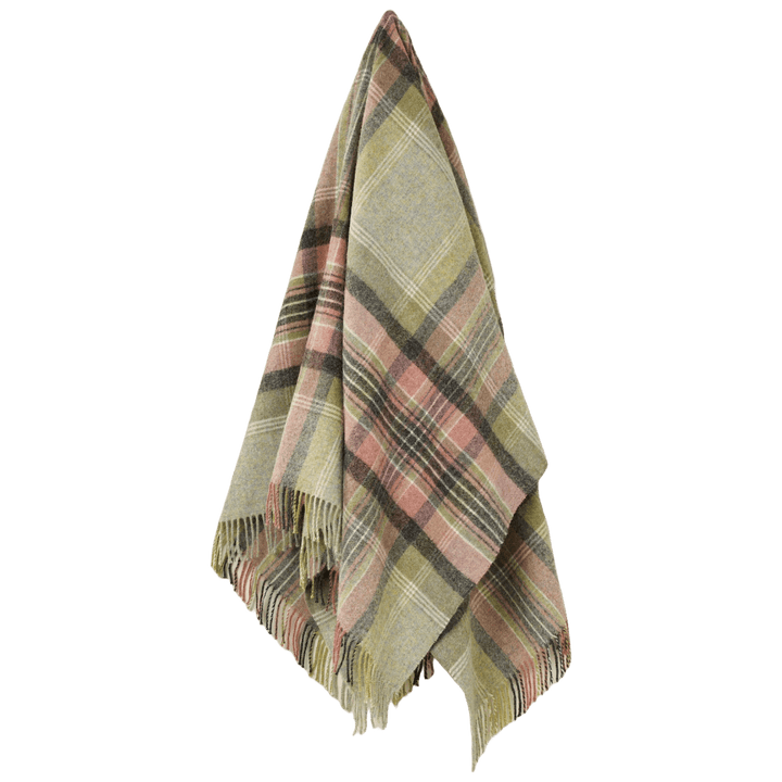 Mood Company - Plaid Kintyre Groen - Shetland Lamswol - 140x185 - Bronte by Moon Scotland - 6151206620692