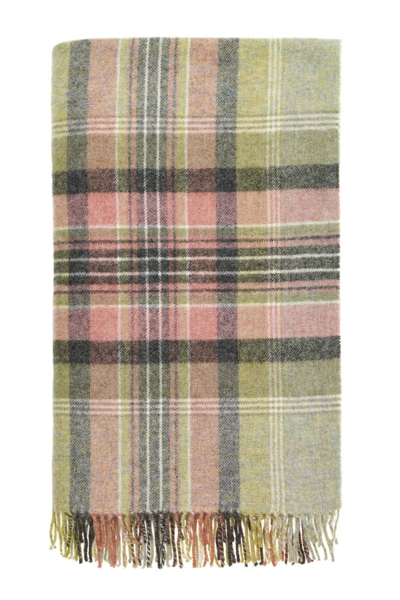 Mood Company - Plaid Kintyre Groen - Shetland Lamswol - 140x185 - Bronte by Moon Scotland - 6151206620692