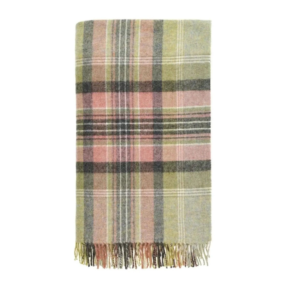 Mood Company - Plaid Kintyre Groen - Shetland Lamswol - 140x185 - Bronte by Moon Scotland - 6151206620692