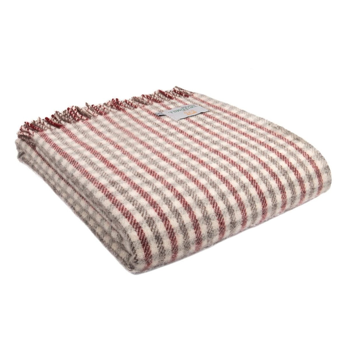 MoodCompanyNL - Plaid Lifestyle Rood (Strawberry) - 150x183 - Nieuw Wol - Tweedmill UK - 5060674579290