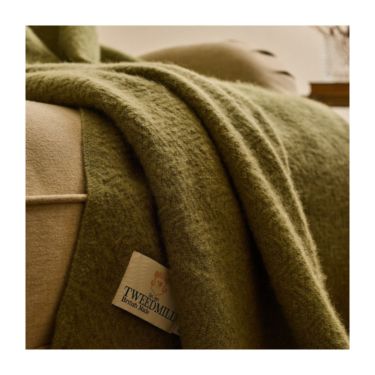 Mood Company - Plaid Moorland Sage – Pure New Wool – 130x200 cm - Tweedmill - 5060958306260