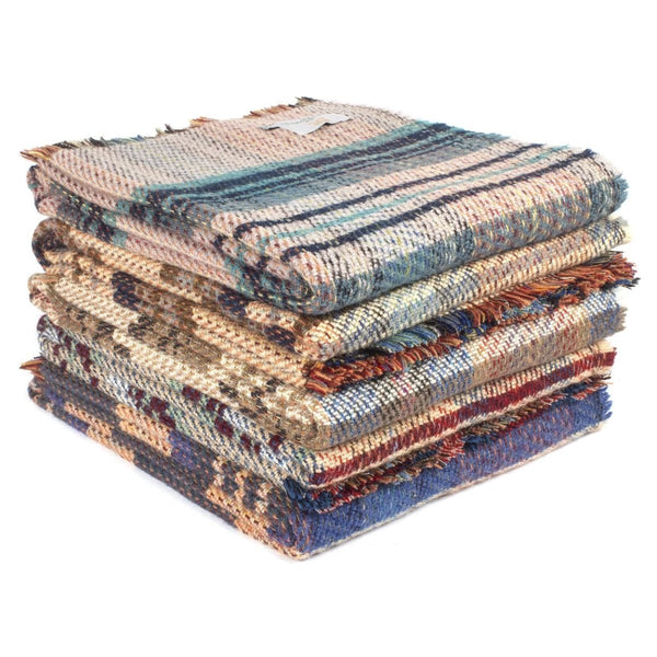 Plaid Op goed geluk Random wol - Gerecycled Wol - 150x183 cm - Tweedmill UK by MoodCompanyNL