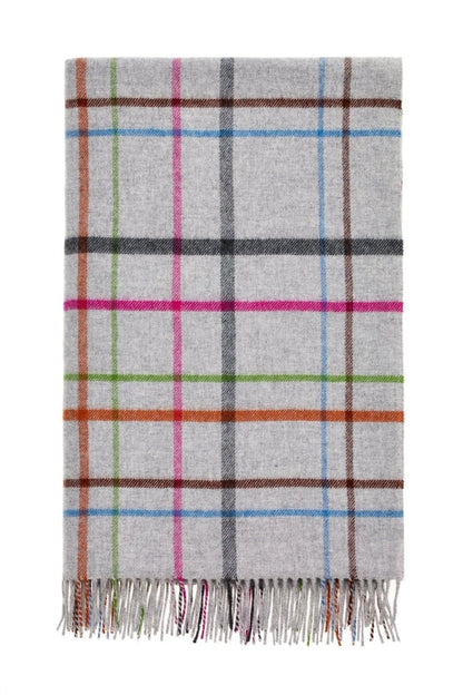 MoodCompanyNL - Plaid Ruiten Grijs - Shetland Lamswol - 140x185 - Bronte by Moon Scotland - 6095633529527