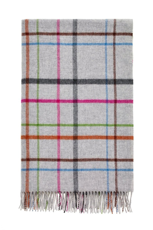 MoodCompanyNL - Plaid Ruiten Grijs - Shetland Lamswol - 140x185 - Bronte by Moon Scotland - 6095633529527
