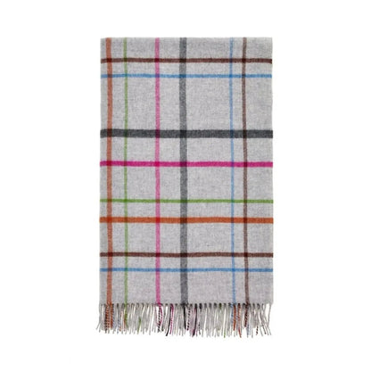 Mood Company - Plaid Ruiten Grijs - Shetland Lamswol - 140x185 - Bronte by Moon Scotland - 6095633529527