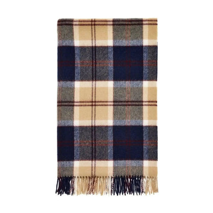 Mood Company - Plaid Tartan Bannockbane Navy - Merino Lamswol - 140x185 - Bronte by Moon Scotland - 6095633324337