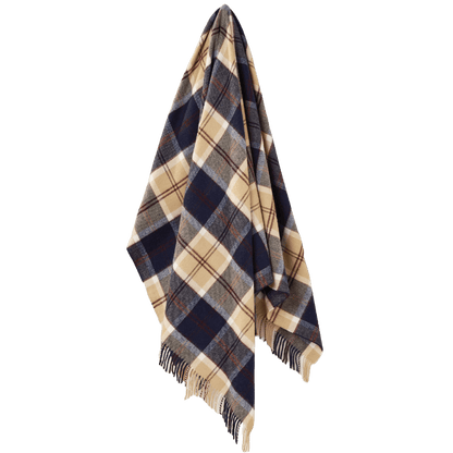 Plaid Tartan Bannockbane Navy - Merino Lamswol - 140x185 - Bronte by Moon Scotland by MoodCompanyNL