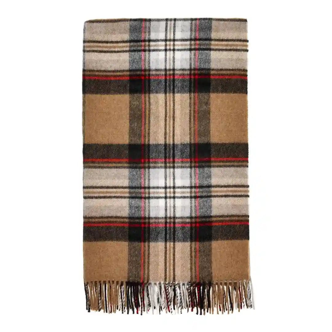 Mood Company - Plaid Tartan Camel Stewart - Merino Lamswol - 140x185 - Bronte by Moon Scotland - 6095654938940