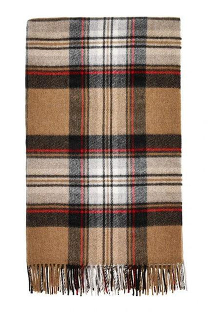 MoodCompanyNL - Plaid Tartan Camel Stewart - Merino Lamswol - 140x185 - Bronte by Moon Scotland - 6095654938940