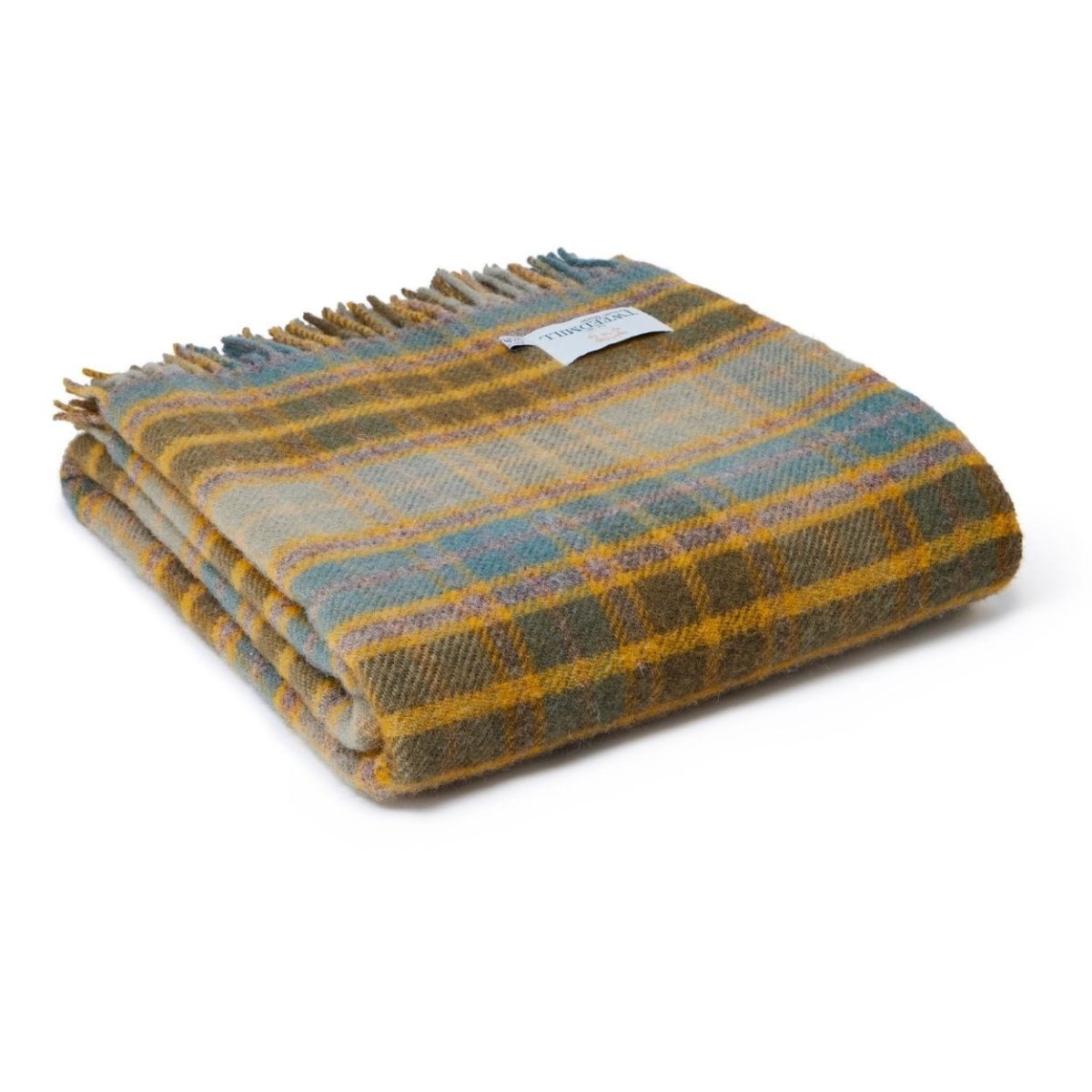 MoodCompanyNL - Plaid Tartan Cottage Mosterdgeel - 150x183 - Nieuw Wol - Tweedmill UK - 5060958302729