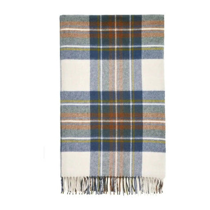 Mood Company - Plaid Tartan Muted Blue Stewart - Merino Lamswol - 140x185 - Bronte by Moon Scotland - 6095636276237