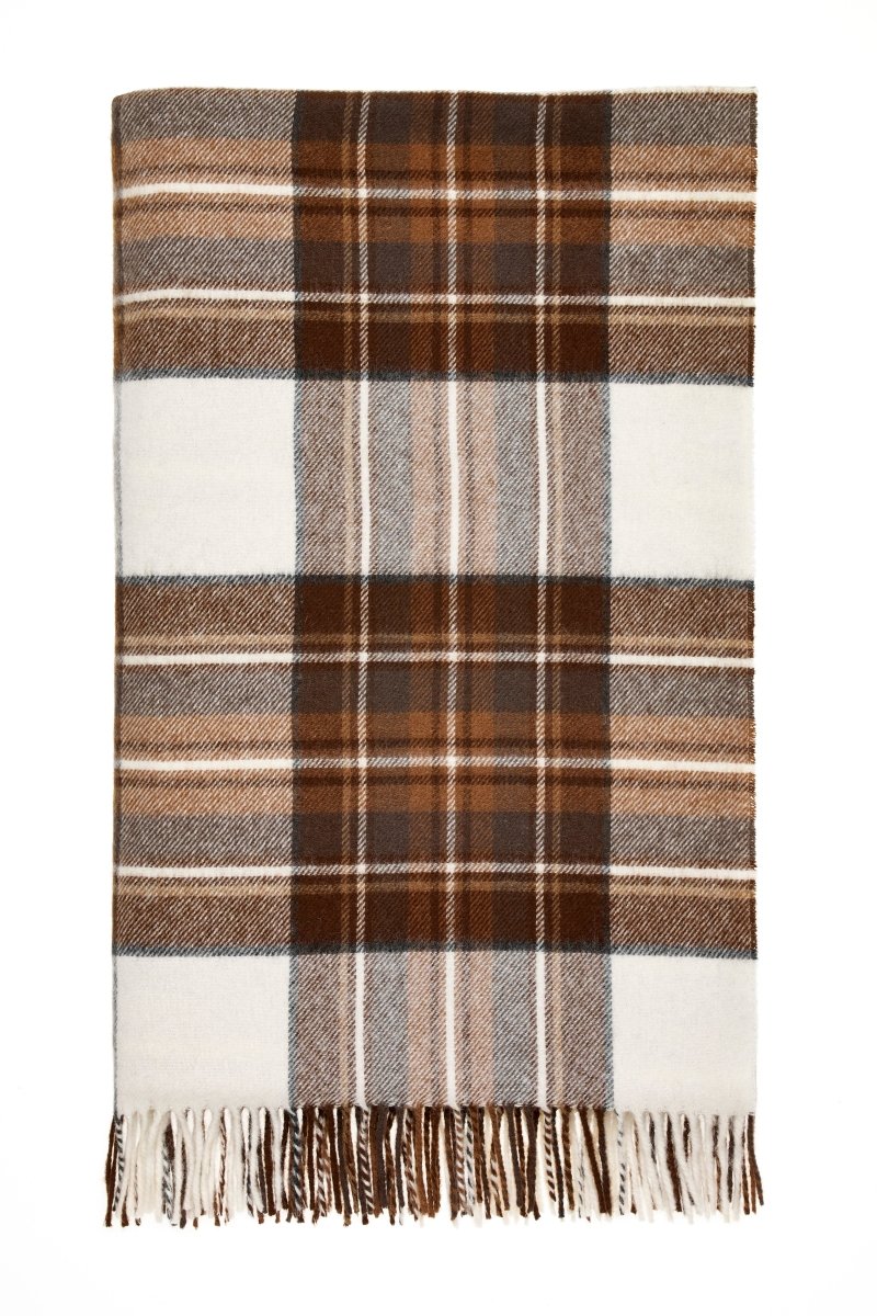 MoodCompanyNL - Plaid Tartan Natural Dress Stewart - Merino Lamswol - 140x185 - Bronte by Moon Scotland - 6095635727792