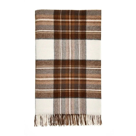 Mood Company - Plaid Tartan Natural Dress Stewart - Merino Lamswol - 140x185 - Bronte by Moon Scotland - 6095635727792