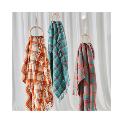 Mood Company - Plaid Trio Check Glas Blauw - 150x183 - Nieuw Wol - Tweedmill UK - 5060958308233